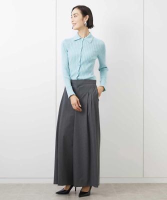 ［３サイズ展開］ストレッチタックワイドパンツ