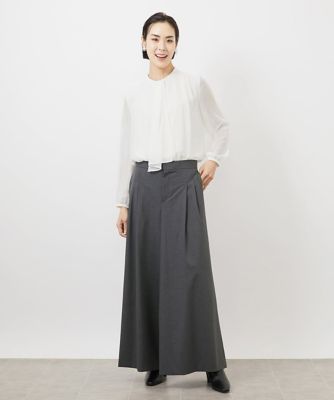［３サイズ展開］ストレッチタックワイドパンツ