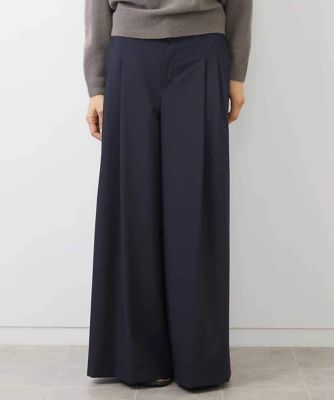 ［３サイズ展開］ストレッチタックワイドパンツ