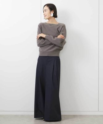 ［３サイズ展開］ストレッチタックワイドパンツ