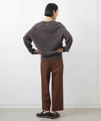 ［定番人気／新色追加］裏起毛ワイドクロップドパンツ（機能素材）
