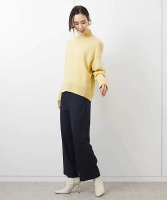 ［定番人気／新色追加］裏起毛ワイドクロップドパンツ（機能素材）