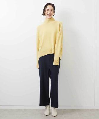 ［定番人気／新色追加］裏起毛ワイドクロップドパンツ（機能素材）