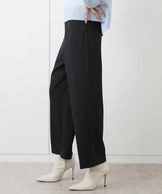 ［定番人気／新色追加］裏起毛ワイドクロップドパンツ（機能素材）