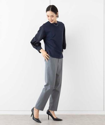 ［新素材］裏起毛ストレッチテーパードパンツ（機能素材／３サイズ展開）