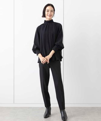 ［新素材］裏起毛ストレッチテーパードパンツ（機能素材／３サイズ展開）