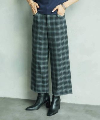 ＜MICHEL KLEIN (Women)＞［定番人気］ストレッチ裏起毛ワイドパンツ