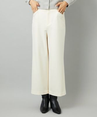 ＜MICHEL KLEIN (Women)＞［定番人気／新色追加］裏起毛ワイドクロップドパンツ（機能素材）