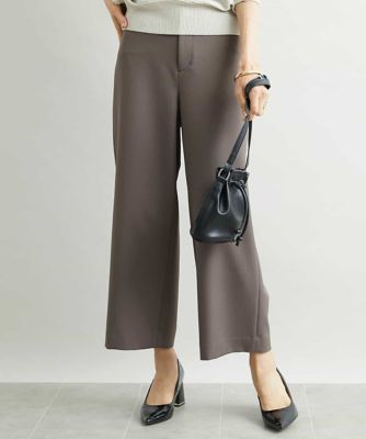 ［新色追加］ストレッチワイドパンツ（裏地なし／長め）