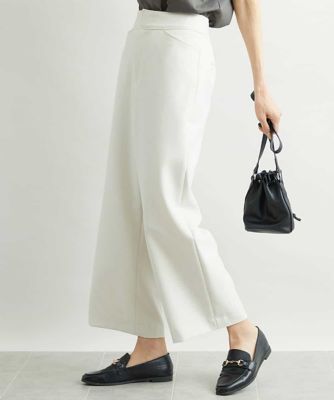 ［新色追加］ストレッチワイドパンツ（裏地なし／長め）