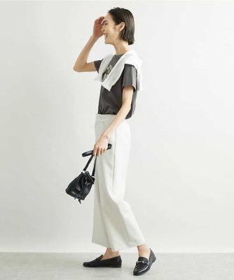 ［新色追加］ストレッチワイドパンツ（裏地なし／長め）