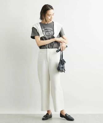 ［新色追加］ストレッチワイドパンツ（裏地なし／長め）