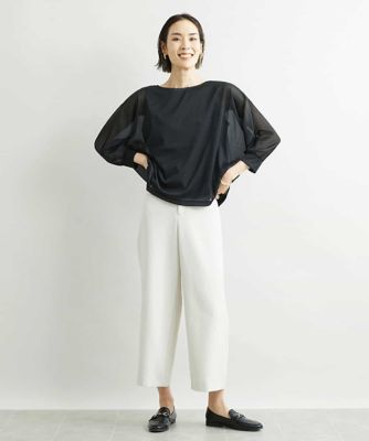 ［新色追加］ストレッチワイドパンツ（裏地なし／長め）