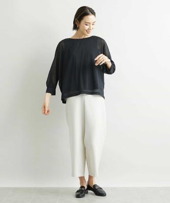 ［新色追加］ストレッチワイドパンツ（裏地なし／長め）
