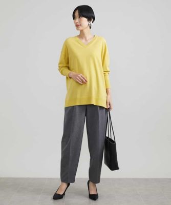 メランジツイルバレルパンツ