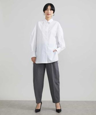 メランジツイルバレルパンツ