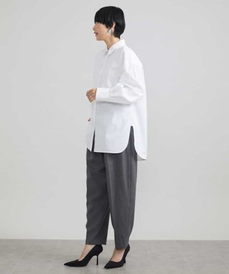 メランジツイルバレルパンツ