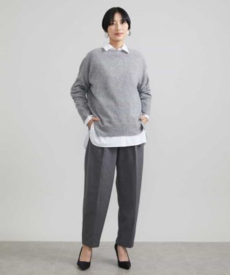 メランジツイルバレルパンツ