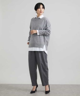 メランジツイルバレルパンツ