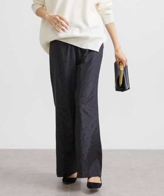 ＜MICHEL KLEIN (Women)＞ドットジャカードイージーパンツ