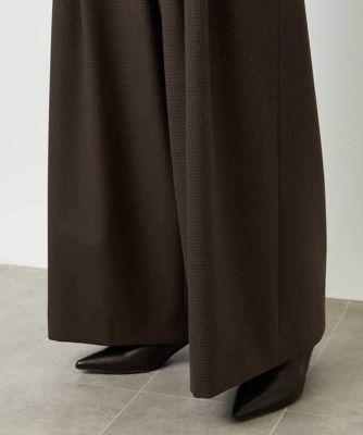 チェック柄2タックワイドパンツ | MICHEL KLEIN (Women)/ミッシェル