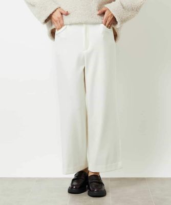 ＜MICHEL KLEIN (Women)＞［定番人気］ストレッチ裏起毛ワイドパンツ