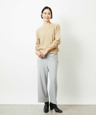 定番人気］ストレッチ裏起毛ワイドパンツ | MICHEL KLEIN (Women