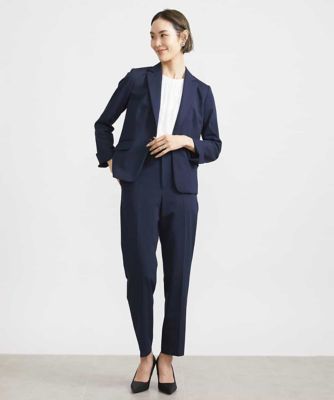 ［定番スーツ］トリコットカノコテーパードパンツ（セットアップ対応）