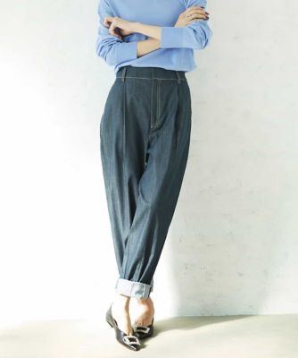 ＜MICHEL KLEIN (Women)＞デニムライクルーズラインパンツ
