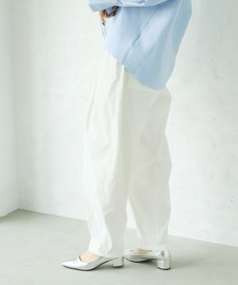 ＜MICHEL KLEIN (Women)＞タスランチノクロスルーズラインパンツ