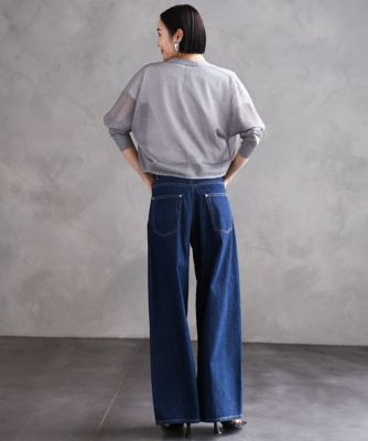 ［セットアップ対応］デニムワイドパンツ