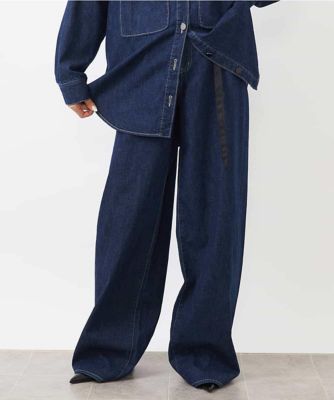 ［セットアップ対応］デニムワイドパンツ
