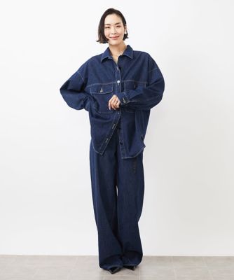 ［セットアップ対応］デニムワイドパンツ