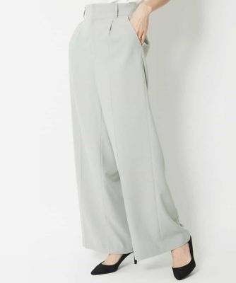 MICHEL KLEIN (Women)/ミッシェルクラン ［セットアップ対応］リネンライクワイドパンツ