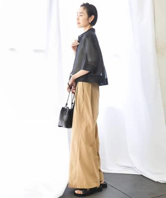 タックワイドチノパンツ