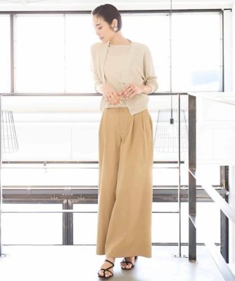 タックワイドチノパンツ