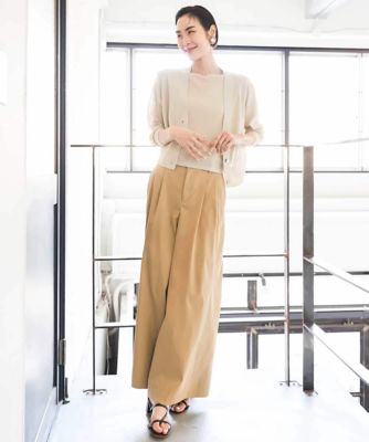 タックワイドチノパンツ