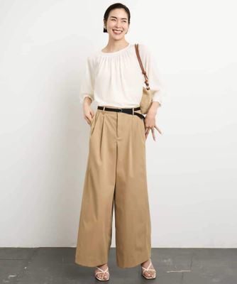 タックワイドチノパンツ