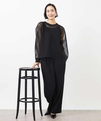 ストレッチツイルワイドパンツ
