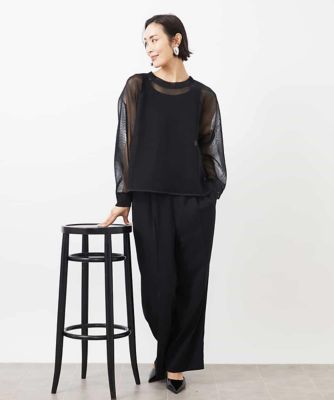 ストレッチツイルワイドパンツ