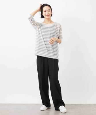 ストレッチツイルワイドパンツ