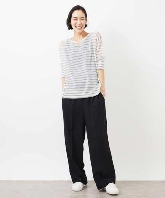 ストレッチツイルワイドパンツ