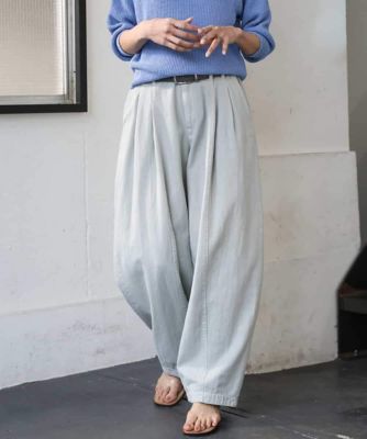 ＜MICHEL KLEIN (Women)＞［セットアップ対応］デニムバレルパンツ