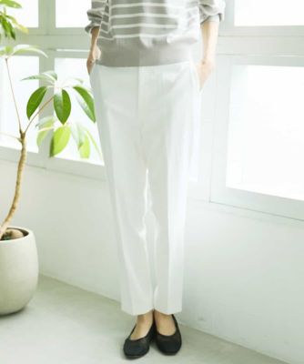 MICHEL KLEIN (Women)/ミッシェルクラン [定番素材]ドライストレッチテーパードパンツ ホワイト90 パンツ・ズボン【三越伊勢丹/公式】