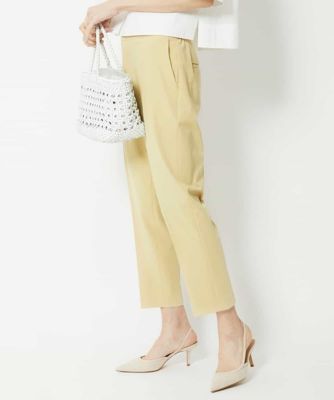 ［定番人気］ストレッチスリムテーパードパンツ（８分丈）