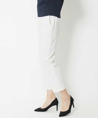 ［定番人気］ストレッチスリムテーパードパンツ（８分丈）