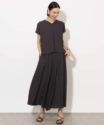 セットアップ対応］楊柳ギャザーワイドパンツ | MICHEL KLEIN (Women