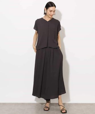 セットアップ対応］楊柳ギャザーワイドパンツ | MICHEL KLEIN (Women