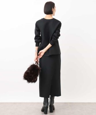 ［ＷＥＢ限定］ペプラムデザインニット（セットアップ対応／２ＷＡＹ）