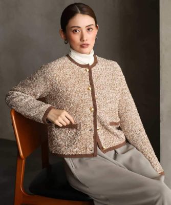 【未使用♡美品】アルページュストーリー ツイードニットジャケット カーディガン ニットツイードジャケット | MICHEL KLEIN (Women)/ミッシェルクラン